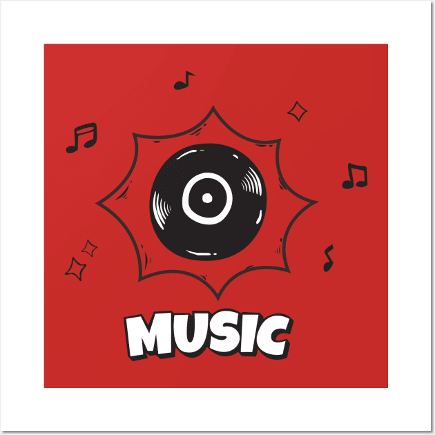 Music Is Life Wall Art by Robiart